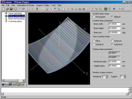 This item enables you to customize all geometry parameters of the beam and grating shapes (v. 6.6).